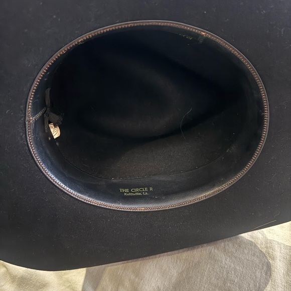 Vintage Resistol Self-Confirming XXX Beaver Black Wide-Brim Hat Long Oval - Picture 5 of 9